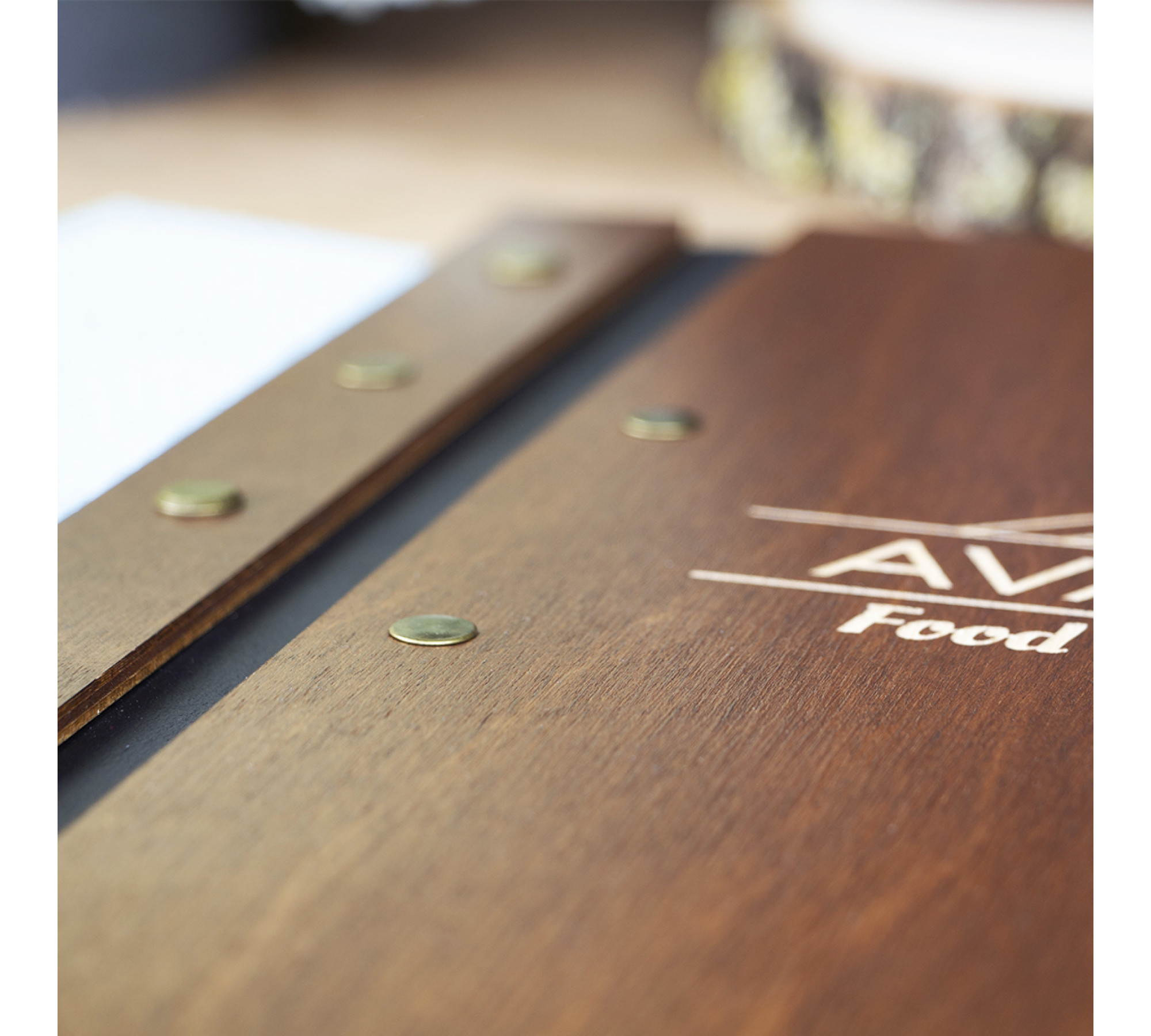 Wooden Menu Folder with Free Logo Engraving