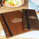 Wooden Menu Folder with Free Logo Engraving