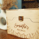 Personalized Wooden Recipe Box with Dividers & Recipe Cards