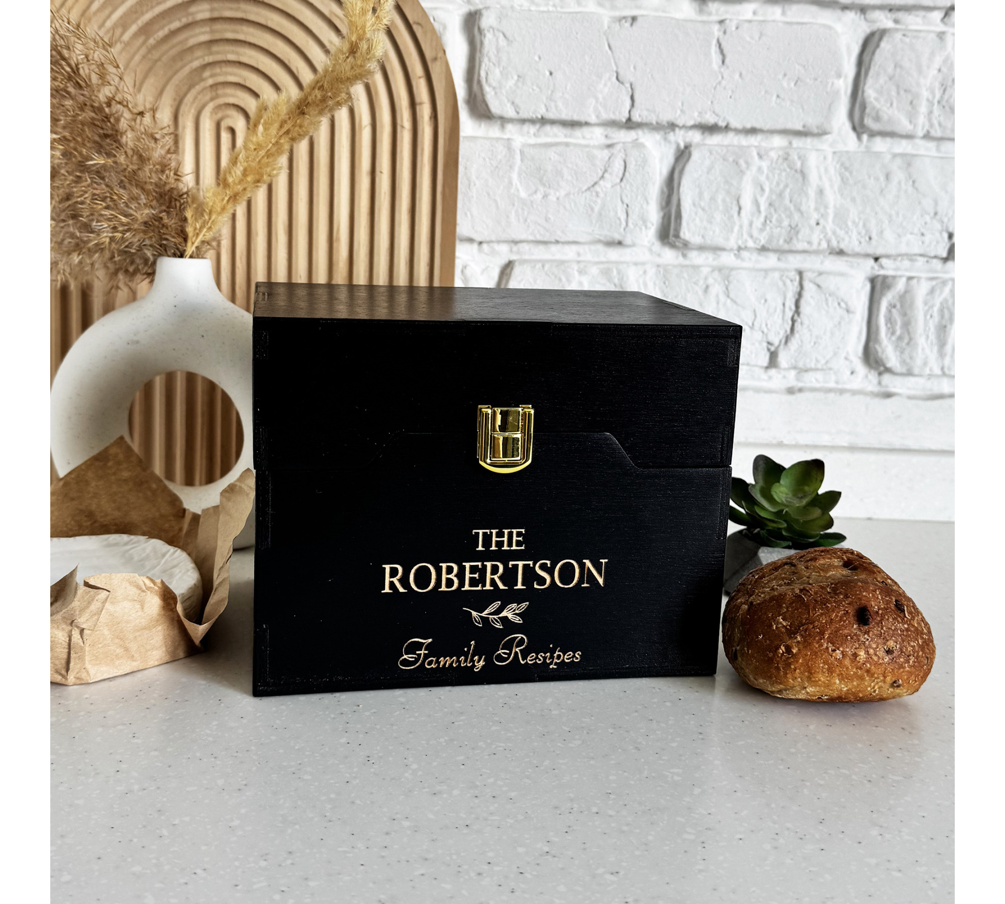 Engraved Recipe Box for Wedding & Bridal Shower Gift