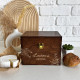 Personalized Wooden Recipe Card Holder with Dividers - Anniversary Gift