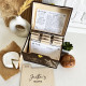 Personalized Wooden Recipe Card Holder with Dividers - Anniversary Gift