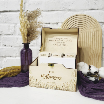 Wedding Advice Card Box – Personalized Keepsake Box Wedding Gift