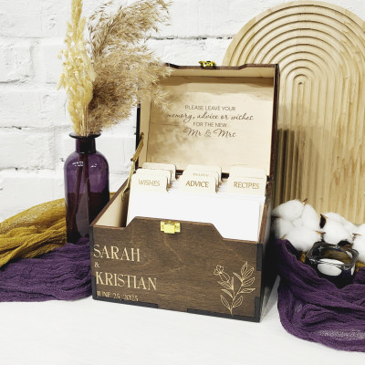 Personalized Wedding Memory Box for Advice Cards Wedding Gift