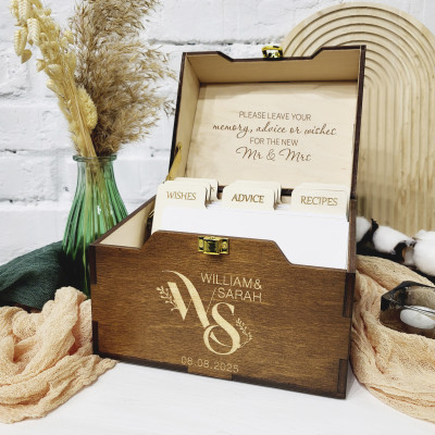 Rustic Personalized Wedding Card Box - Guest Book Alternative