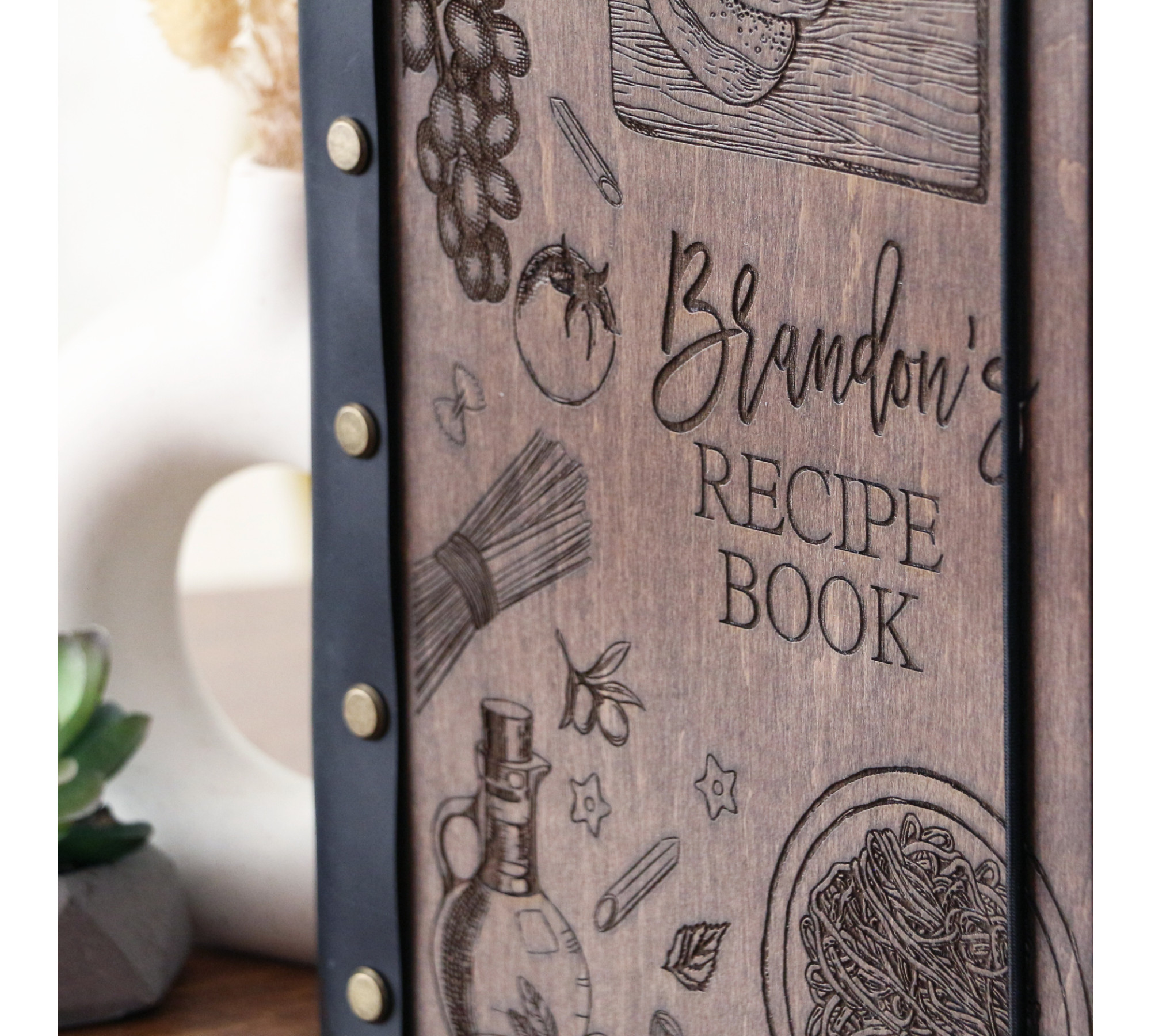 Personalized Wooden Recipe Book