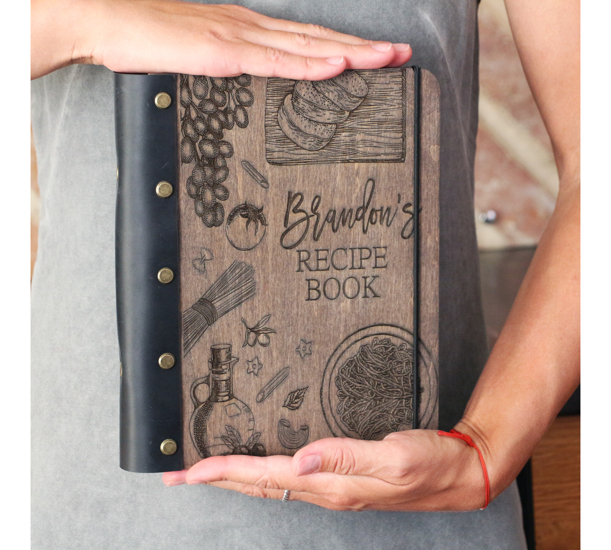 Personalized Wooden Recipe Book