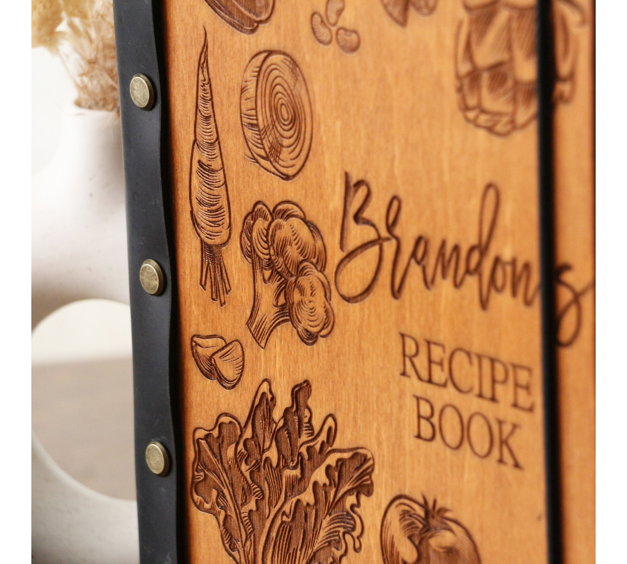 Personalized Wooden Recipe Book