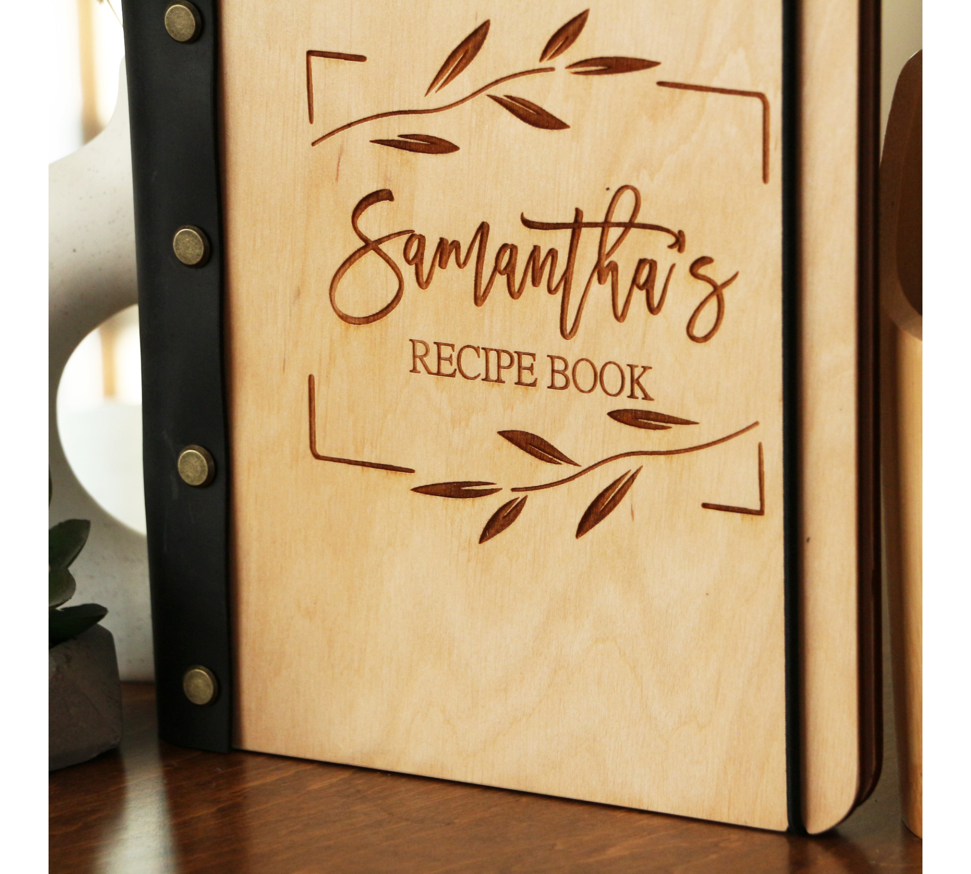 Personalized Wooden Recipe Book