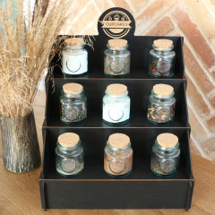 Wooden Display Stand 3-Tier Craft Show Display Retail Display Shelf for Products
