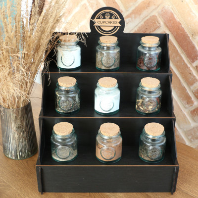 Wooden Display Stand 3-Tier Craft Show Display Retail Display Shelf for Products