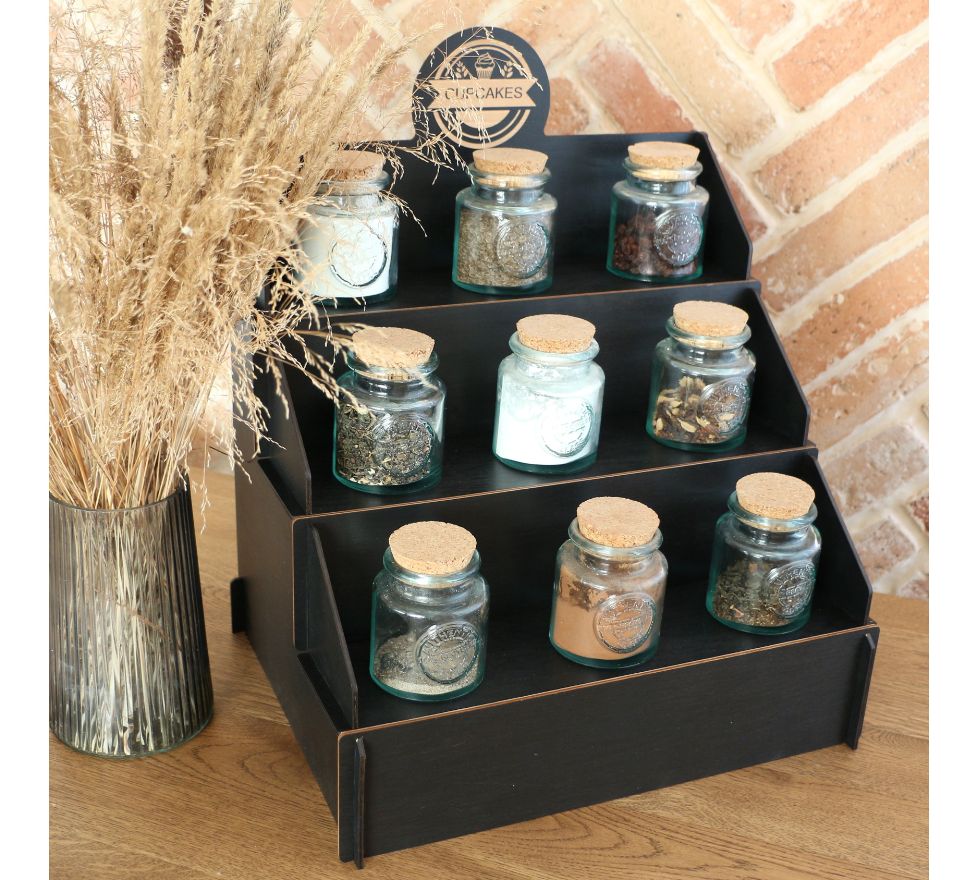 Wooden Display Stand – 3 Tier Retail Display Shelf
