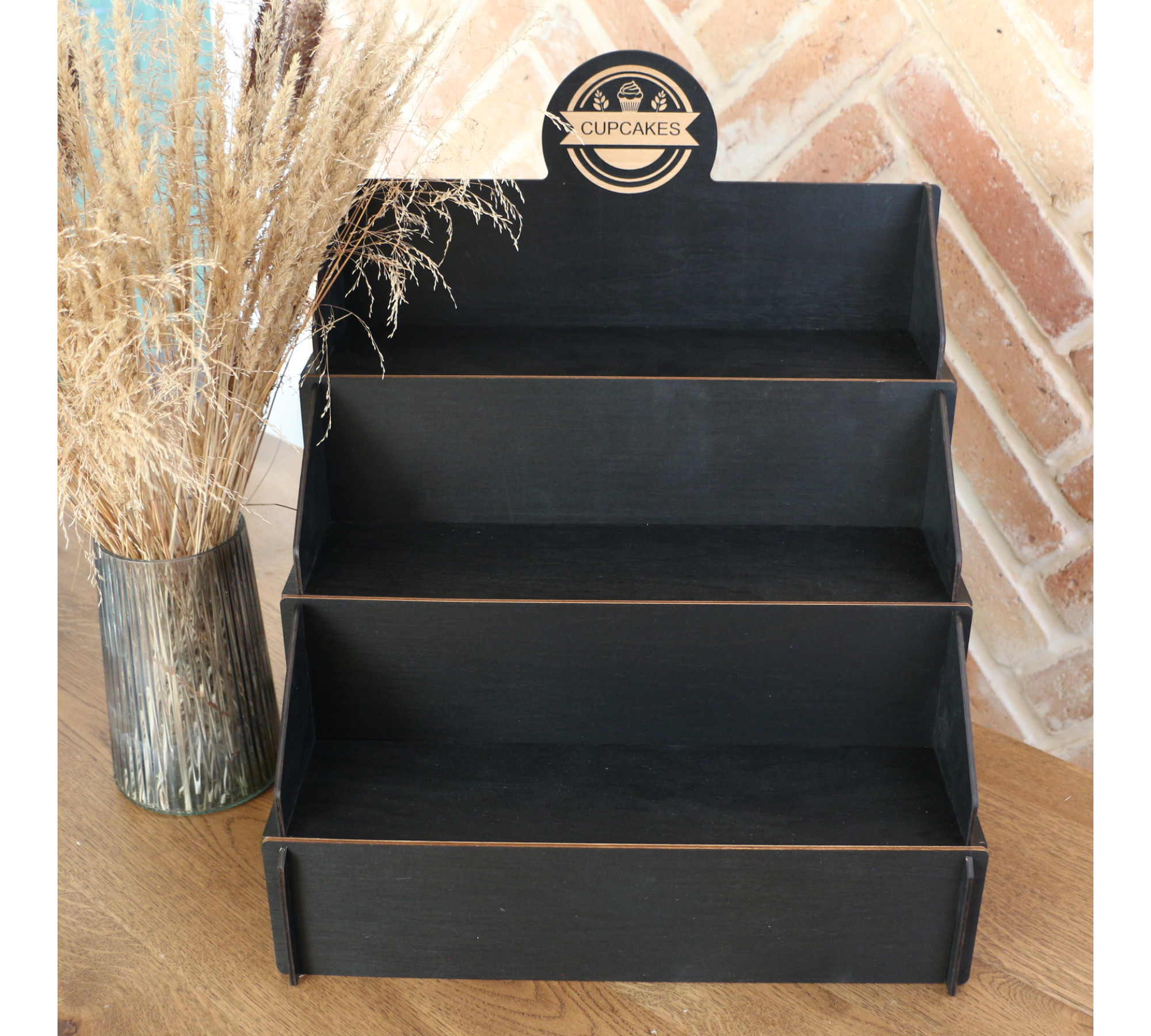 Wooden Display Stand – 3 Tier Retail Display Shelf
