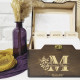 Personalized Wedding Wishes Box with Dividers and Cards