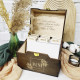 Personalized Wedding Wishes Box with Dividers and Cards